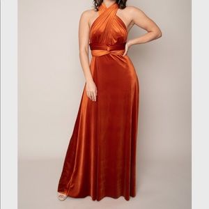 Velvet Infinity Wrap Dress